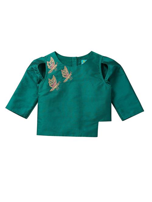 blue silk blend top - 14494309 - Very Small Image - 1
