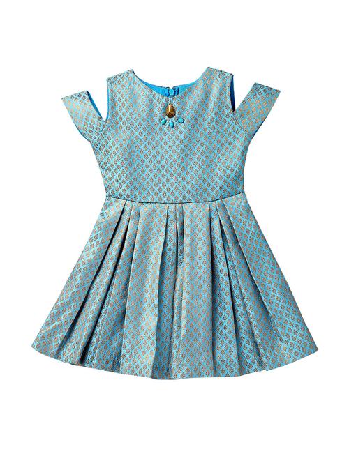 light blue silk blend frock - 14494315 - Very Small Image - 1