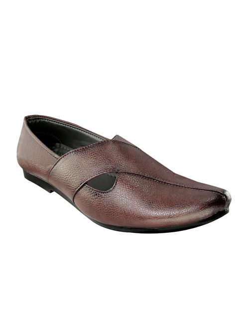 brown Leatherette slip on sandal - 14494491 - Standard Image - 1