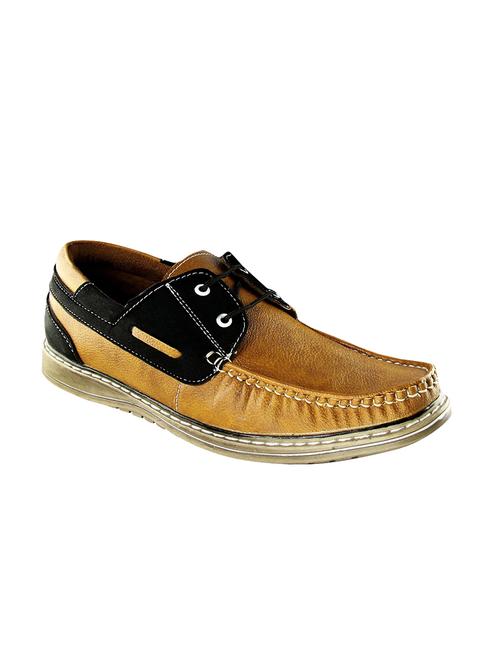 tan leatherette boatshoe - 14494505 - Standard Image - 1