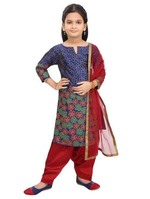 blue silk blend suit set - 14494538 - Standard Image - 1
