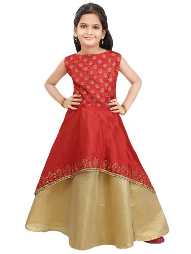 red polyester party gown - 14494556 - Very Small Image - 1