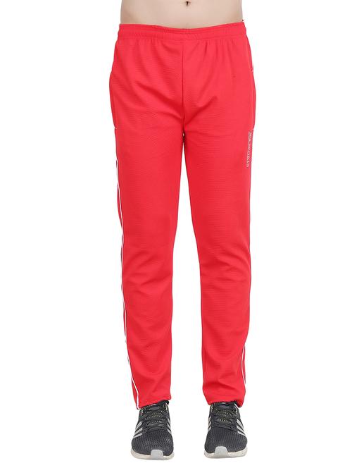 red cotton full length track pant - 14494564 - Very Small Image - 1