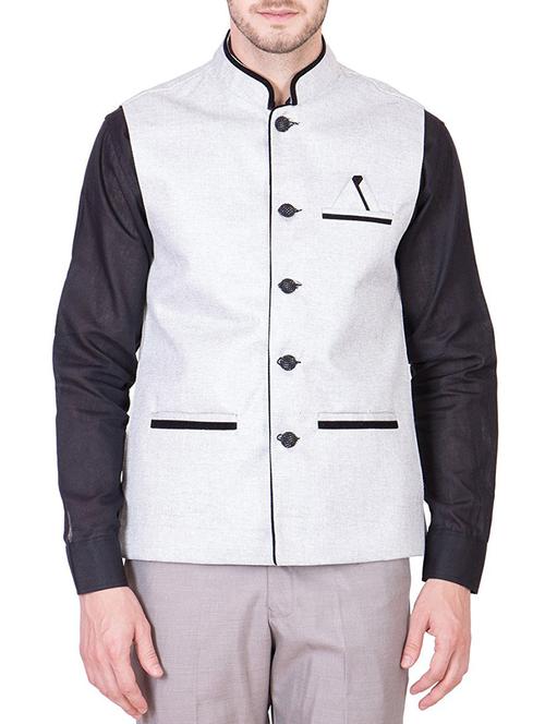 grey none waist coat - 14494568 - Very Small Image - 1