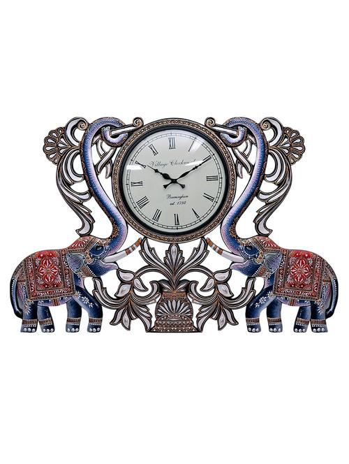 Decorative Hand Crafted Wooden Vintage Wall Clock - 14494808 - Very Small Image - 1