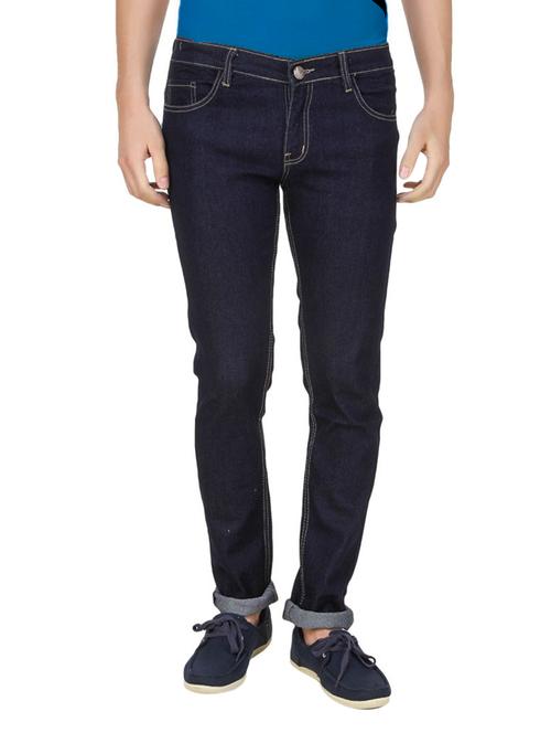 navy blue denim plain jeans - 14495033 - Very Small Image - 1