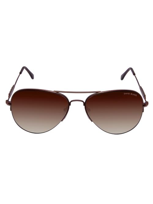 David Blake Brown Aviator Gradient UV Protected Sunglass - 14495120 - Very Small Image - 1
