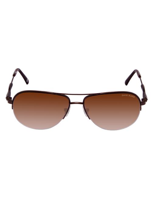 David Blake Brown Aviator Gradient UV Protected Sunglass - 14495125 - Very Small Image - 1