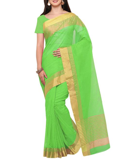 green saree with blouse - 14495196 - Very Small Image - 1