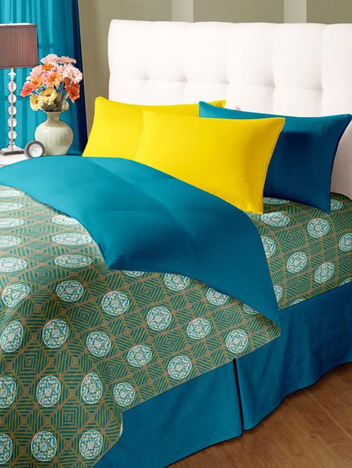 100% Cotton Single Bedsheet With 1 Pillow Cover - 14495298 - Very Small Image - 1
