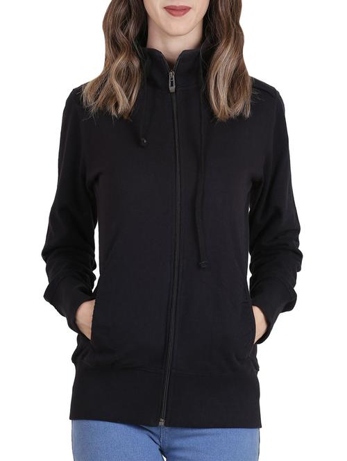 solid black fleece sweatshirt - 14495366 - Very Small Image - 1