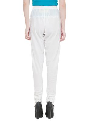 white solid churidar - 14495444 - Standard Image - 3