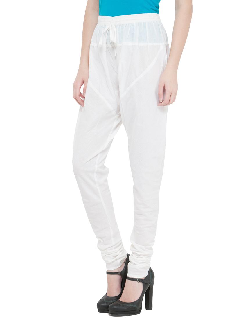 white solid churidar - 14495444 - Zoom Image - 2