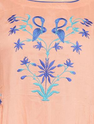 pink rayon flared kurta - 14495465 - Standard Image - 4