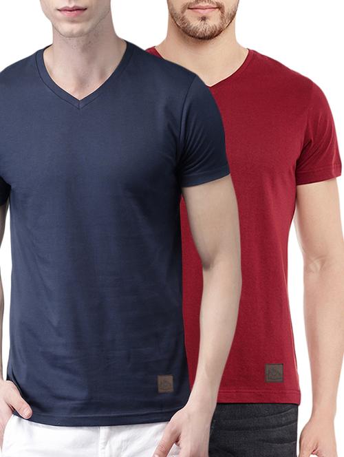 (set of 2)multi colored cotton combos t-shirt - 14495751 - Very Small Image - 1