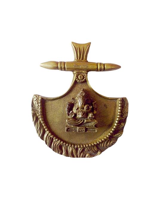 Brass Small Hand Fan Inside Ganesh Handicrafts Product - 14496144 - Very Small Image - 1