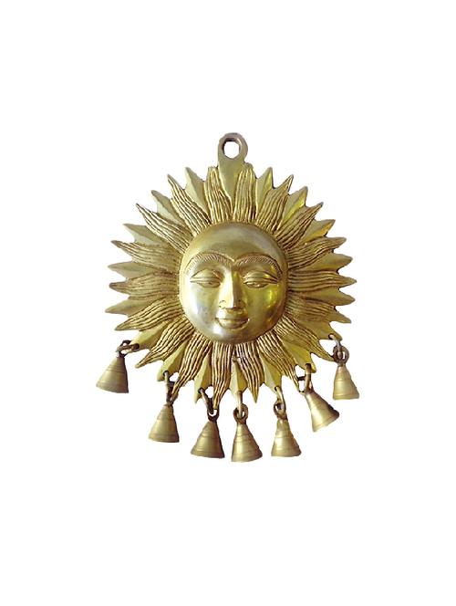Brass Sun With 7 Hanging Bell Handicrafts Product - 14496247 - Very Small Image - 1