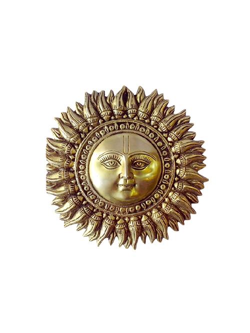 Brass Shankh Sun Wall Hanging Handicrafts Product - 14496248 - Very Small Image - 1