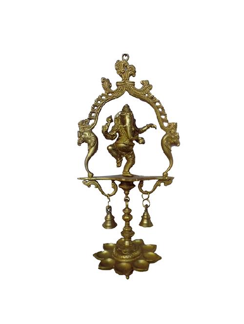 Decorative Brass Ganesh Dancing Divi Handicrafts Product - 14496251 - Very Small Image - 1