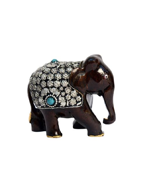 Wooden Elephant Statue Handicrafts Product - 14496328 - Very Small Image - 1