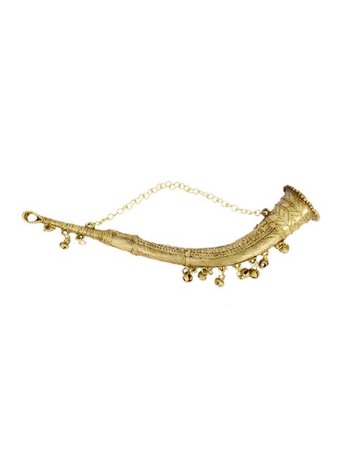 Brass Bastar Art Bugal Wall Hanging Handicrafts Product - 14496375 - Very Small Image - 1