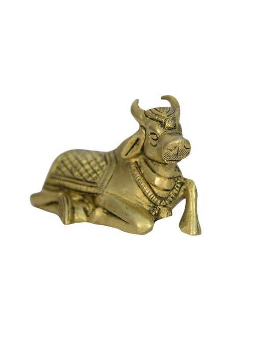 Decorative Brass Nandi Statue Handicrafts Product - 14496407 - Very Small Image - 1