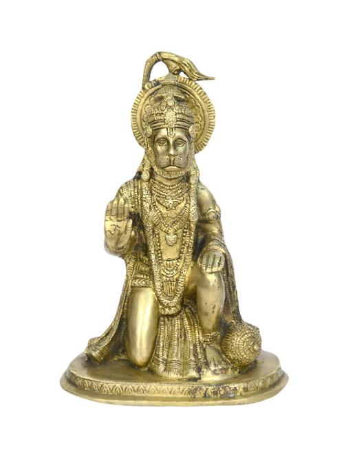 Decorative Brass Statue of God Hanuman Handicrafts Product - 14496409 - Very Small Image - 1