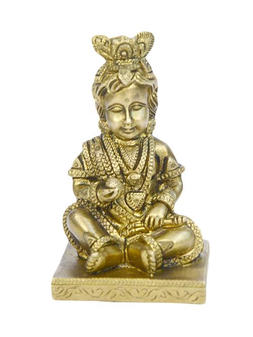 Brass Bal Krishna Sitting Statue Handicrafts Product - 14496422 - Very Small Image - 1
