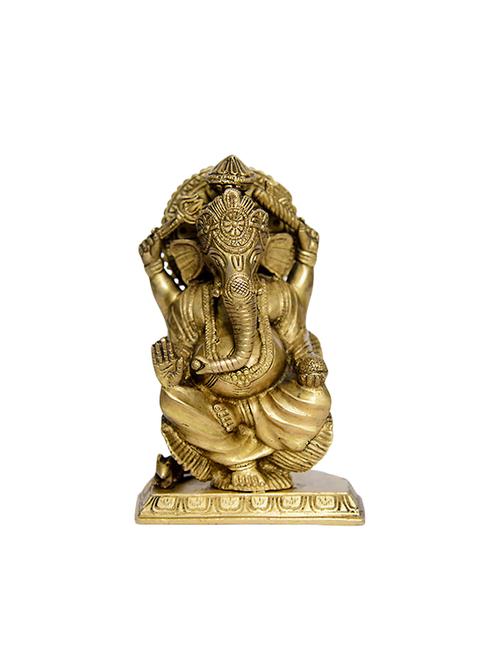 Decorative Brass Statue of Ganesh Handicrafts Product - 14496524 - Very Small Image - 1