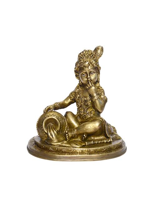 Brass Idol of Bal Krishna Handicrafts Product - 14496580 - Very Small Image - 1