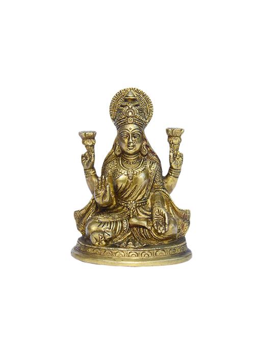 Brass Goddess Statue of Laxmi Handicrafts Product - 14496594 - Very Small Image - 1