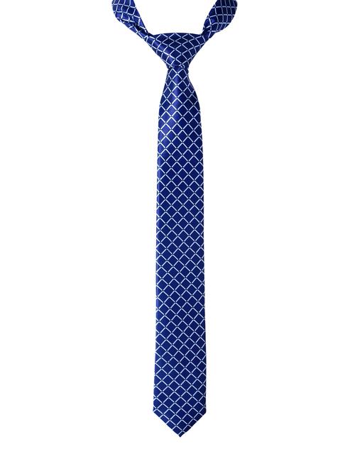 blue silk & satin tie - 14496622 - Standard Image - 1