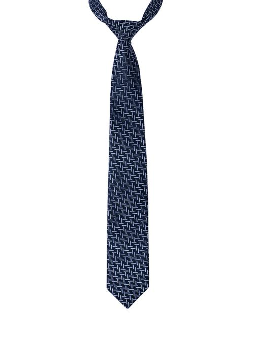 blue silk & satin tie - 14496646 - Standard Image - 1