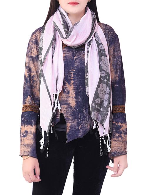 pink wool stole - 14496711 - Very Small Image - 1