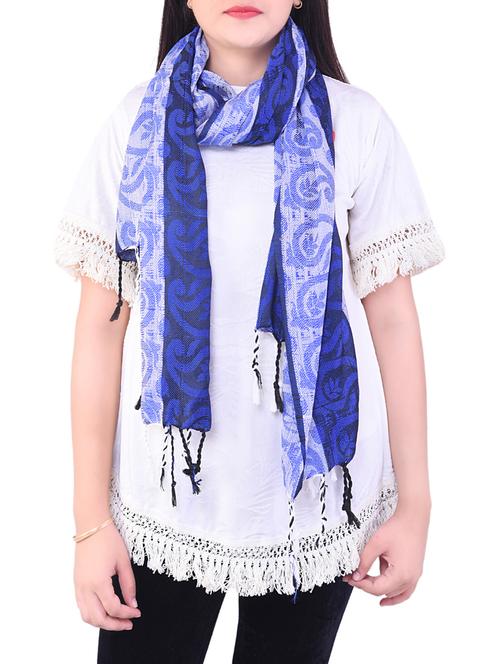 blue wool stole - 14496720 - Very Small Image - 1
