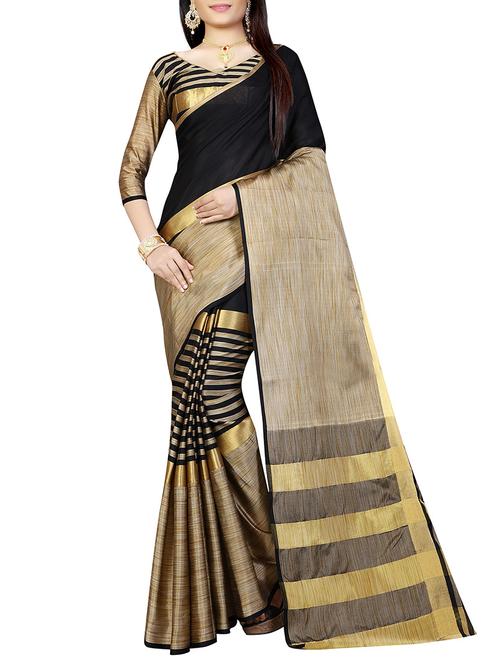 black silk woven saree - 14496839 - Very Small Image - 1