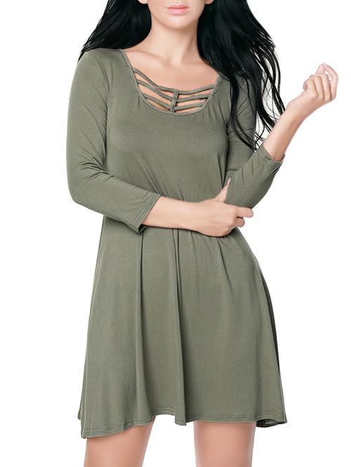 grey a-line dress - 14496939 - Standard Image - 1