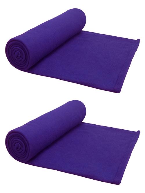 Set of 2 Purple AC Blanket - 14496990 - Very Small Image - 1