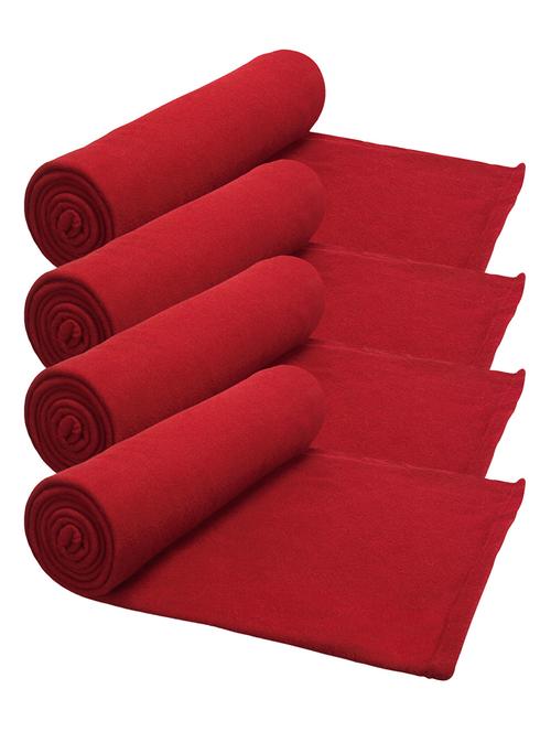 Set of 4 Red AC Blanket - 14496994 - Standard Image - 1