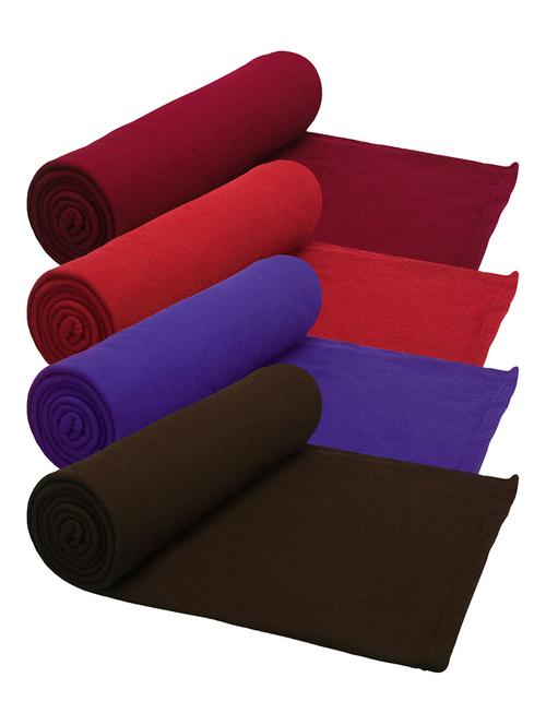 Set of 4 Multicolored AC Blanket - 14497002 - Very Small Image - 1