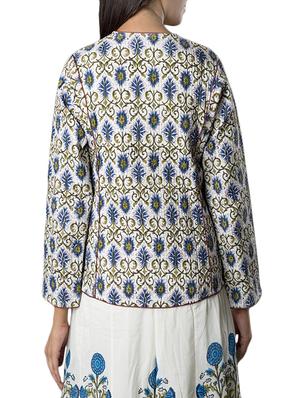 pink lemon multi colored cotton quilted jacket - 14497015 - Standard Image - 3