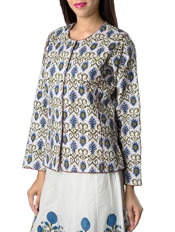 pink lemon multi colored cotton quilted jacket - 14497015 - Zoom Image - 2