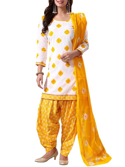 white churidaar suit unstitched suit - 14497142 - Very Small Image - 1