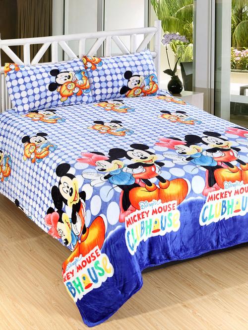 Warm Flano Bedsheet With 2 Pillow Covers - 14497211 - Very Small Image - 1