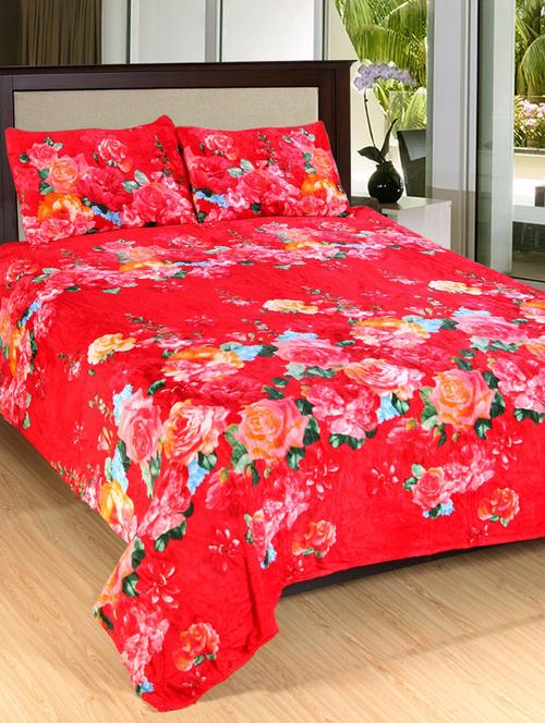 Warm Flano Bedsheet With 2 Pillow Covers - 14497216 - Very Small Image - 1