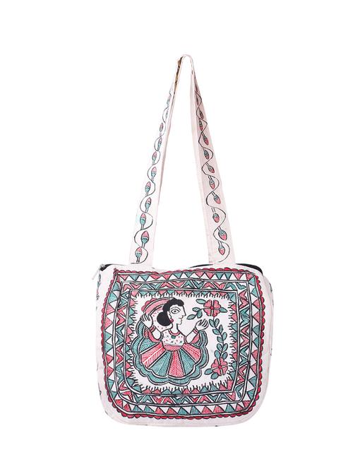 white cotton regular handbag - 14497290 - Very Small Image - 1