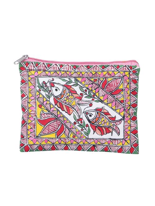 white cotton regular pouch - 14497312 - Very Small Image - 1