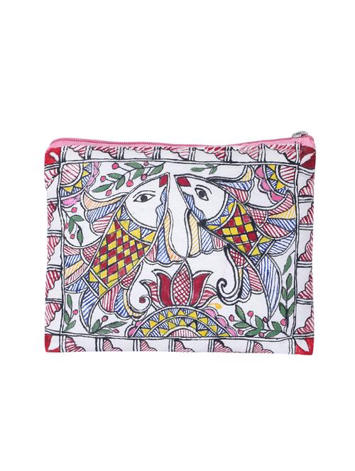 white cotton regular pouch - 14497314 - Very Small Image - 1