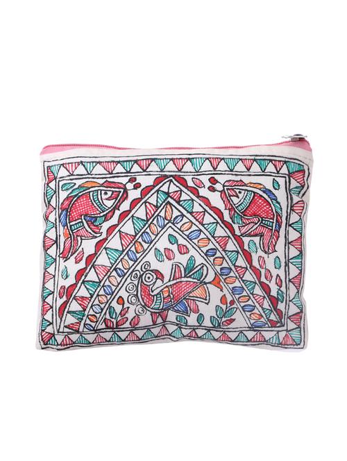 white cotton regular pouch - 14497320 - Very Small Image - 1