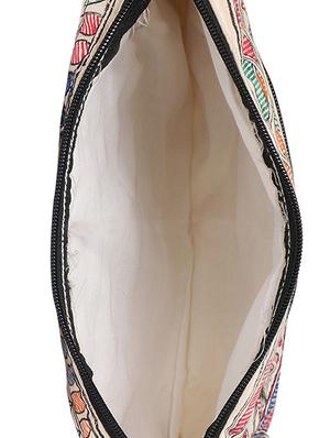white cotton regular sling bag - 14497342 - Standard Image - 3
